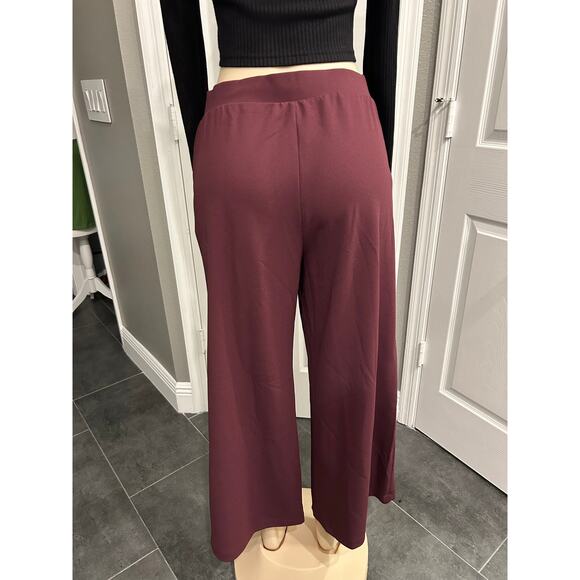 LOFT Women’s Wide-Leg Pull-On Pants – Burgundy – Size M – NWT - Picture 3 of 6